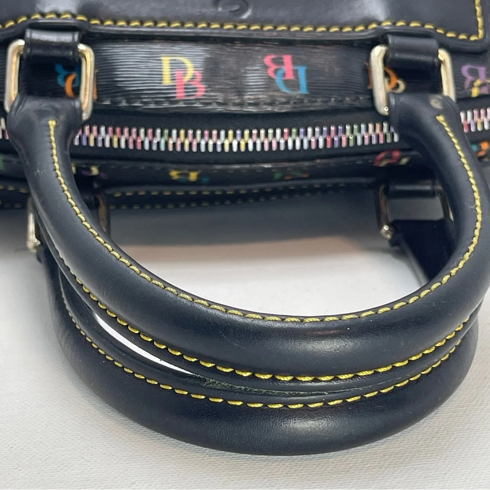 RARE Dooney & Bourke Rainbow “It Bag” | Y2K Vintage Satchel | Heart Tag - Picture 4 of 16